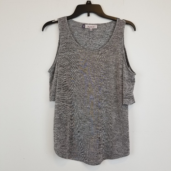 JENNIFER Lopez metallic cold shoulder top - Picture 1 of 5